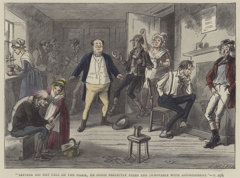 Illusztráció a Pickwick Papers számára alkotó: Hablot Knight Browne