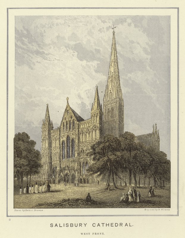 Salisbury katedrális, nyugati front alkotó: Hablot Knight Browne