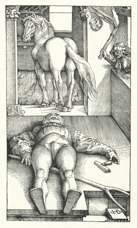 Az elvarázsolt vőlegény (metszet) alkotó: Hans (after) Baldung Grien