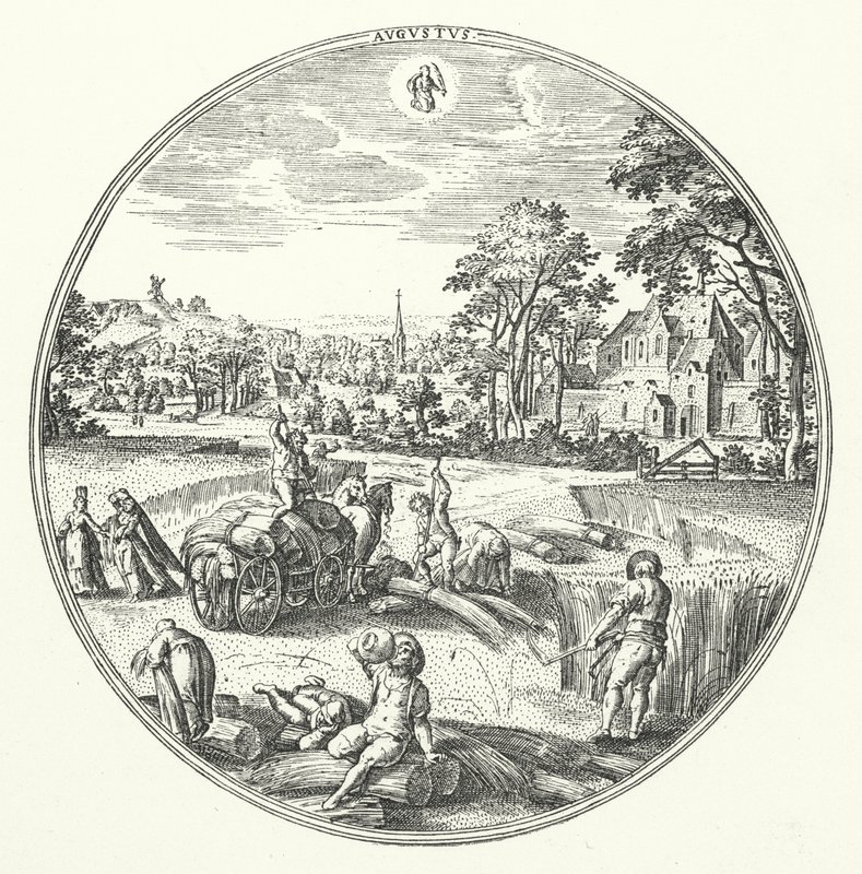 augusztus (metszet) alkotó: Hans (after) Bol
