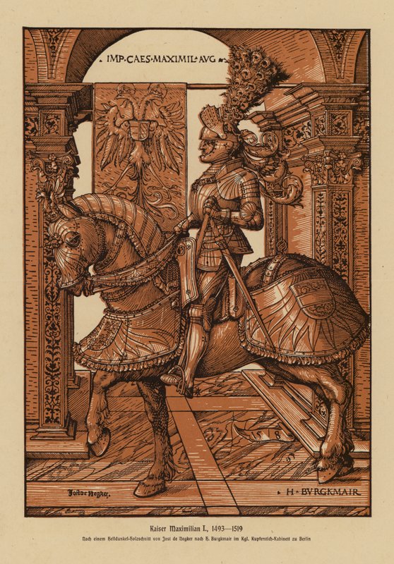 I. Maximilian, Szent Római császár (fametszet) alkotó: Hans (after) Burgkmair