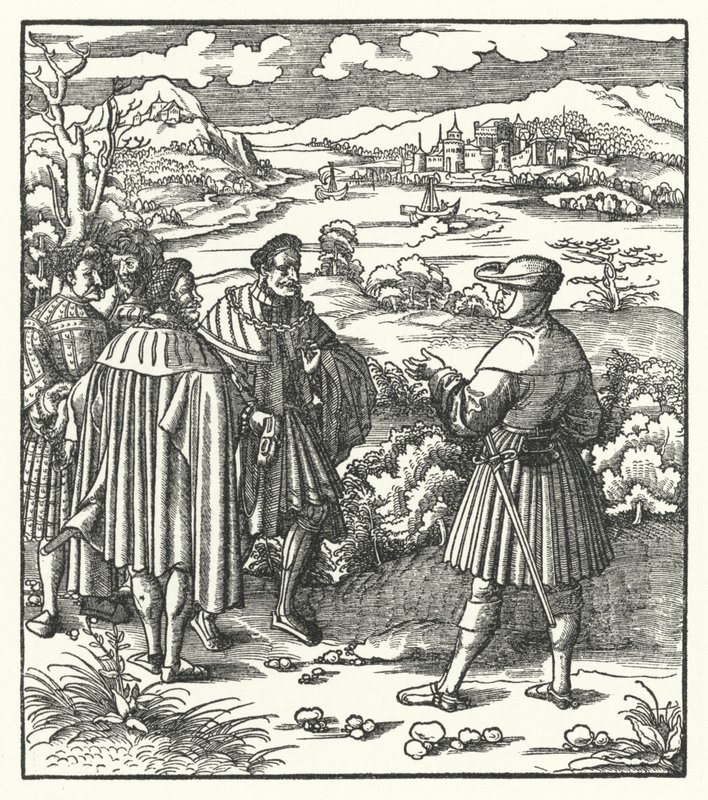 I. Maximilián császár, 1496 körül (metszet) alkotó: Hans (after) Burgkmair