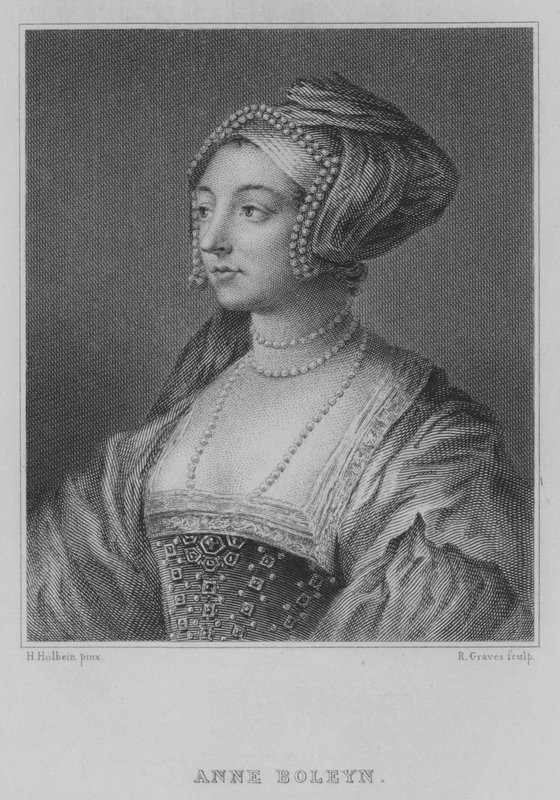 Anne Boleyn (metszet) alkotó: Hans (after) Holbein the Younger