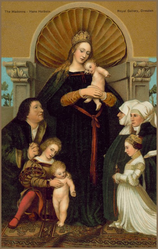 Darmstadti Madonna (kromolit) alkotó: Hans (after) Holbein the Younger