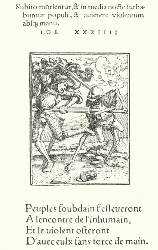 A fegyveres lovag (metszet) alkotó: Hans (after) Holbein the Younger