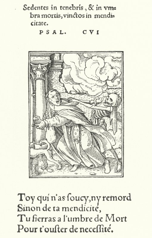 A koldus szerzetes vagy szerzetes (metszet) alkotó: Hans (after) Holbein the Younger