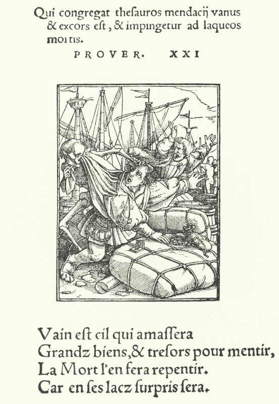 A kereskedő (metszet) alkotó: Hans (after) Holbein the Younger