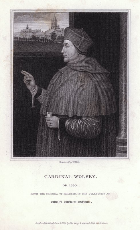 Thomas Wolsey angol politikus, érsek és a katolikus egyház bíborosa (metszet) alkotó: Hans (after) Holbein the Younger