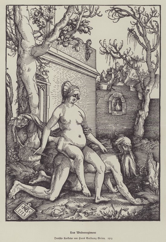 Arisztotelész és Phyllis, 1513 alkotó: Hans Baldung Grien