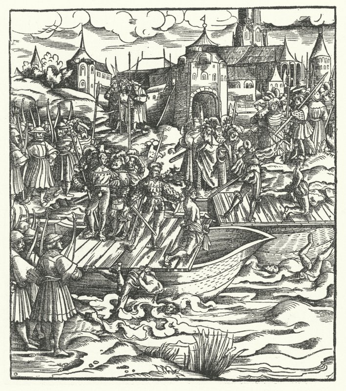 Maximilian osztrák főherceg uralma elleni felkelés vezetőinek kivégzése Gentben, 1484 alkotó: Hans Burgkmair