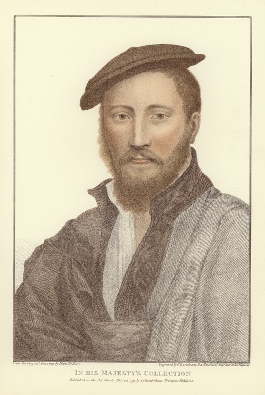 Névtelen férfi (akvatinta) alkotó: Hans Holbein der Jüngere