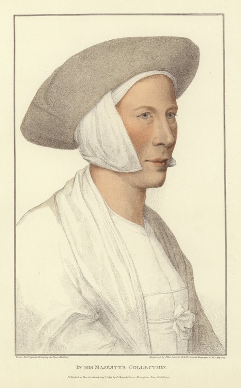Névtelen nő (akvatinta) alkotó: Hans Holbein der Jüngere