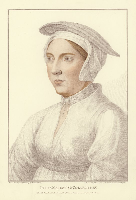 Névtelen nő (aquatinta) alkotó: Hans Holbein der Jüngere
