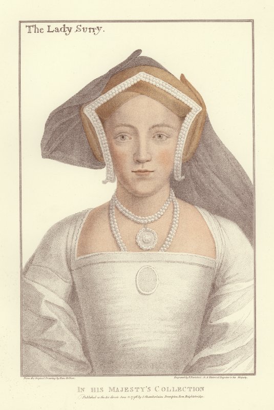 Frances Howard, Surrey grófnője (akvatinta) alkotó: Hans Holbein der Jüngere