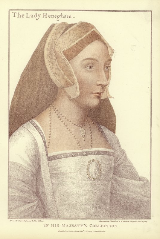 Mary, Lady Henegham (akvatinta) alkotó: Hans Holbein der Jüngere