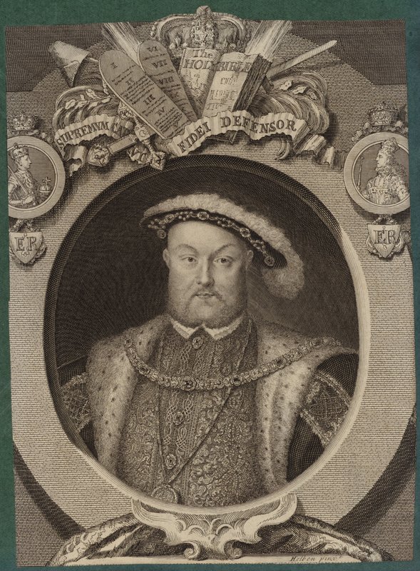 Henrik angol király portréja alkotó: Hans Holbein der Jüngere