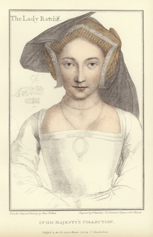 Lady Ratcliffe (aquatinta) alkotó: Hans Holbein der Jüngere
