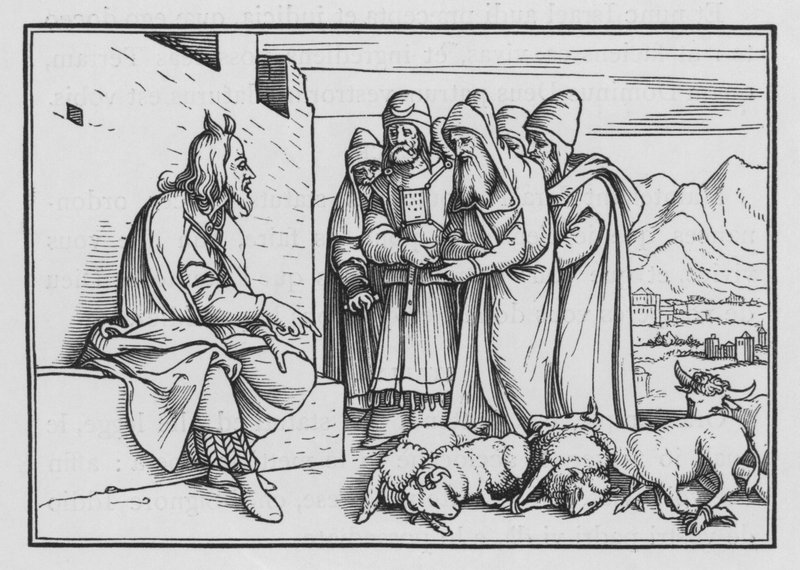 Egy próféta, aki Mózeshez hasonlóan kel fel, 5Mózes XVIII, 15 alkotó: Hans Holbein der Jüngere