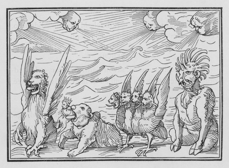 Daniels Vision of the Four Beasts, Daniel VII, 3 alkotó: Hans after Holbein the Younger