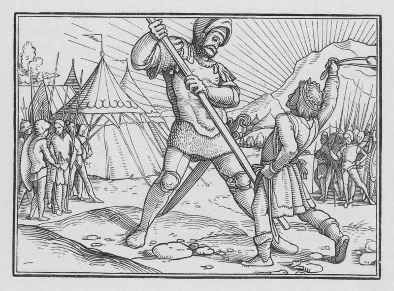 David Killeth Góliát, 1. Sámuel XVII, 49 alkotó: Hans after Holbein the Younger