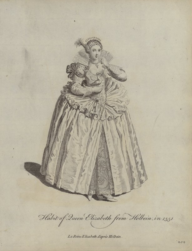 Erzsébet holbeini királyné szokása 1551-ben alkotó: Hans after Holbein the Younger