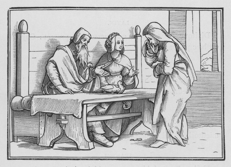 Hanna a gyászban, gyermekért imádkozik, 1. Sámuel, 10 alkotó: Hans after Holbein the Younger