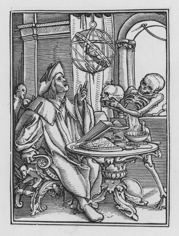 Holbein haláltánca: Az asztrológus alkotó: Hans after Holbein the Younger