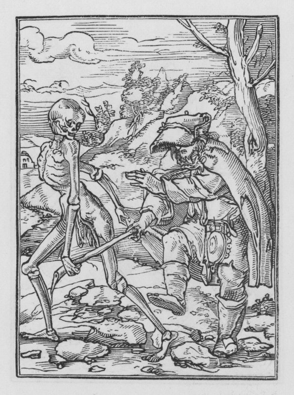 Holbein haláltánca: A vak ember alkotó: Hans after Holbein the Younger