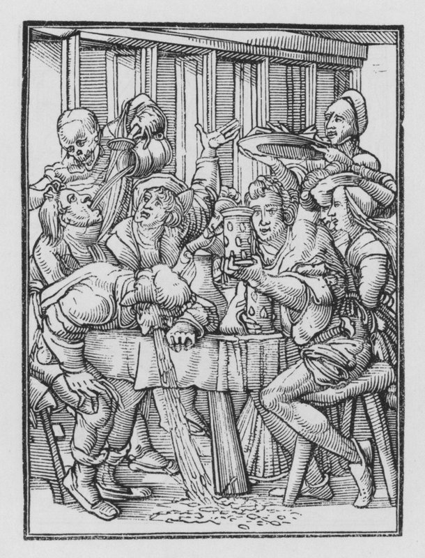 Holbein haláltánca: A részegek alkotó: Hans after Holbein the Younger