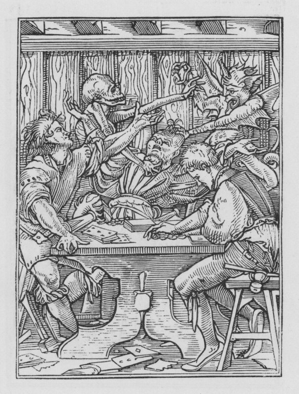 Holbein haláltánca: A játékosok alkotó: Hans after Holbein the Younger