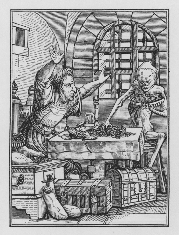 Holbein haláltánca: A fösvény alkotó: Hans after Holbein the Younger