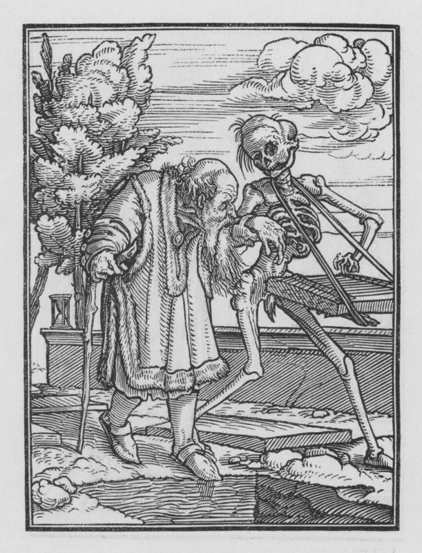 Holbein haláltánca: Az öreg alkotó: Hans after Holbein the Younger