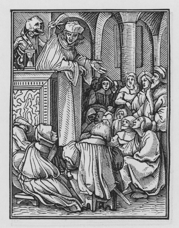 Holbein haláltánca: A prédikátor alkotó: Hans after Holbein the Younger