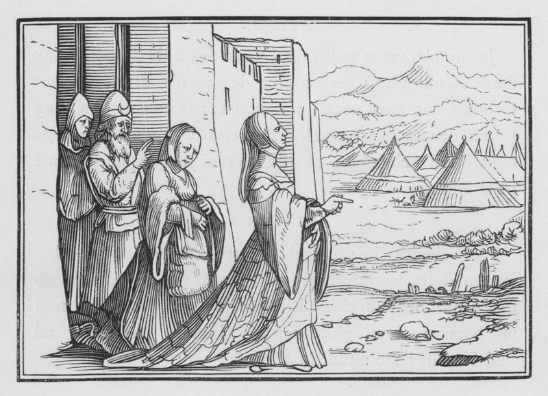 Judit és szolgálólánya kimennek az asszír táborba, X. Judit, 6 alkotó: Hans after Holbein the Younger