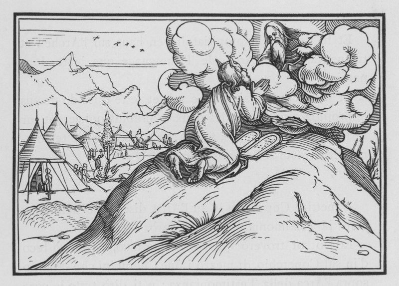 Mózes ismét felmegy a hegyre, Exodus XXXIV, 1 alkotó: Hans after Holbein the Younger