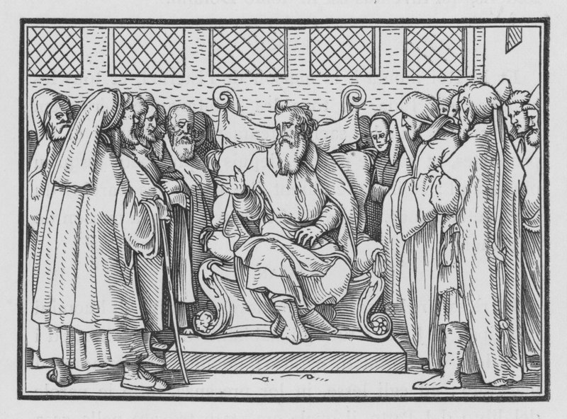 A genealógia Ádámtól felolvasva, 1. Krónikák IX, 1 alkotó: Hans after Holbein the Younger