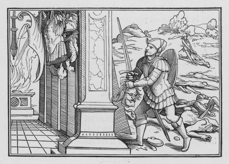 Saul megdöntése és halála, 1. Krónika X, 10 alkotó: Hans after Holbein the Younger