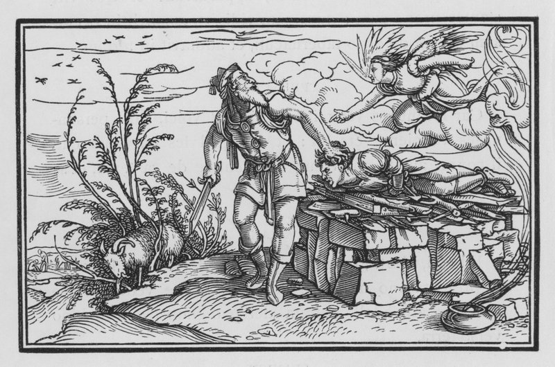 Ábrahám hitének próbája, 1Mózes XXII, 10 alkotó: Hans after Holbein the Younger