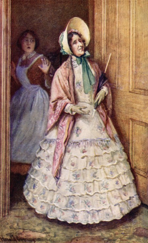 Miss Crocker megjelent, és azt mondta, hogy eljön vacsorázni. alkotó: Harold Copping