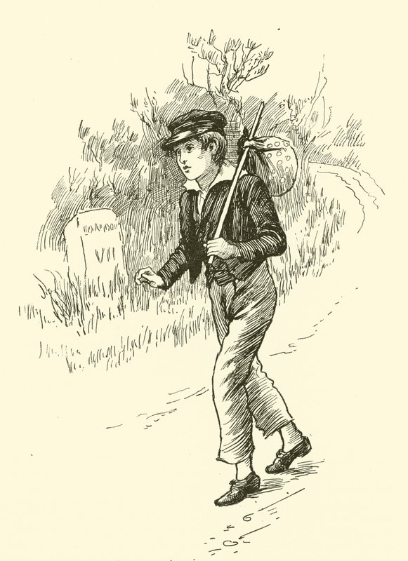 Twist Olivér, útban London felé alkotó: Harold Copping