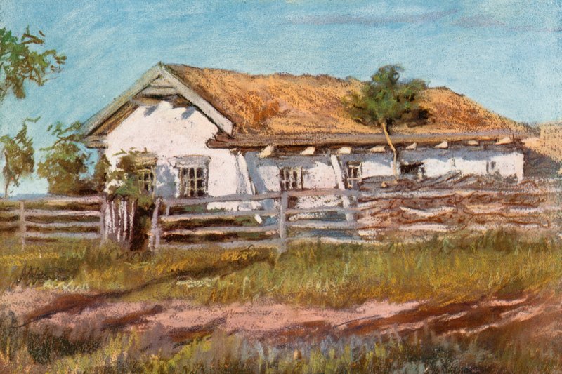 Doukhobor ház, Veregin közelében alkotó: Harold Copping