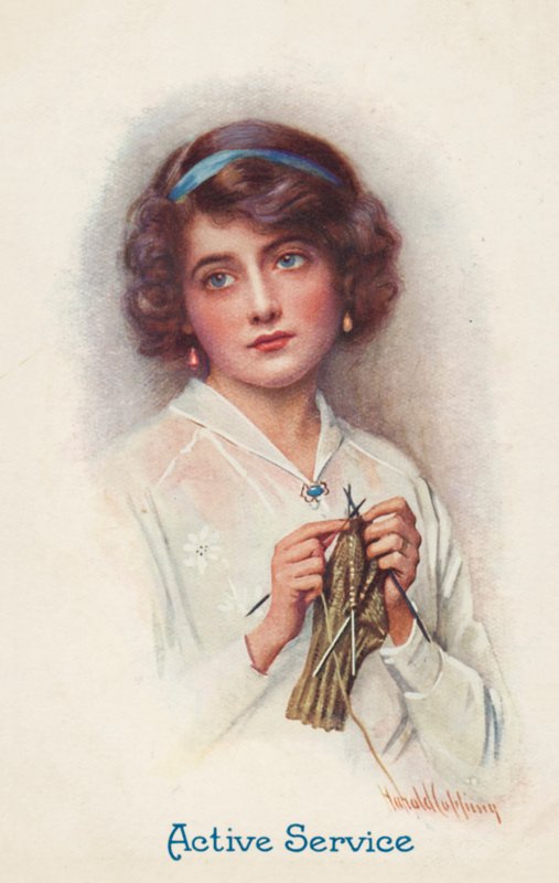 Aktív szolgálat (színes litográfia) alkotó: Harold Copping