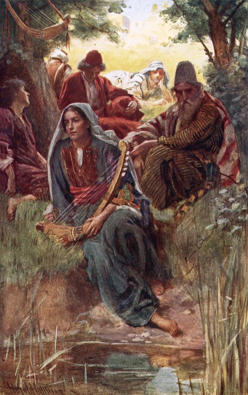 "Babilon folyóinál" alkotó: Harold Copping