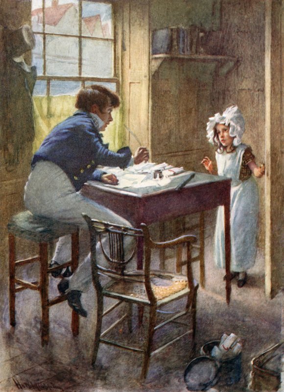 Dick Swiveller találkozik a márciusiassággal (színes litó) alkotó: Harold Copping