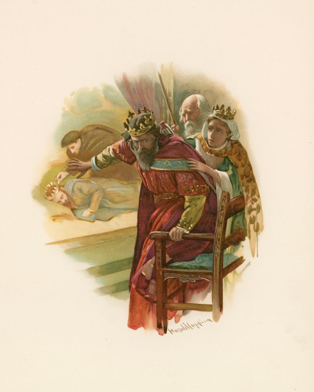 Hamlet – a játék jelenete alkotó: Harold Copping