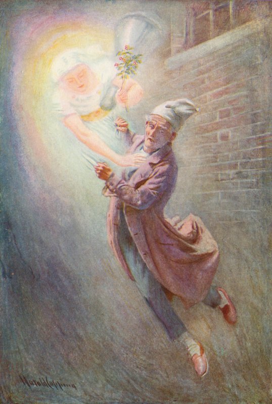 Illusztráció Charles Dickens karácsonyi énekéhez alkotó: Harold Copping