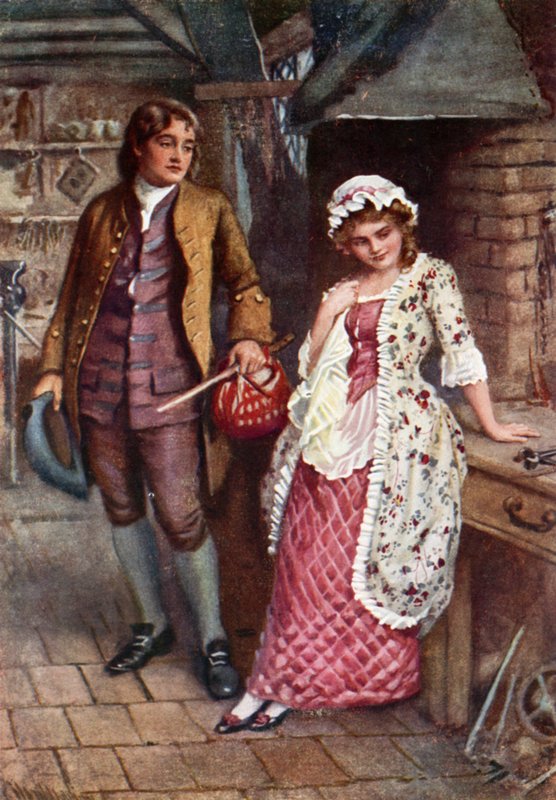 Joe Willet és Dolly Varden (színes litó) alkotó: Harold Copping