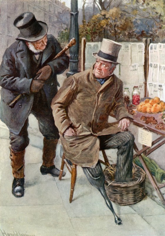 Mr. Boffin és Silas Wegg (színes litó) alkotó: Harold Copping