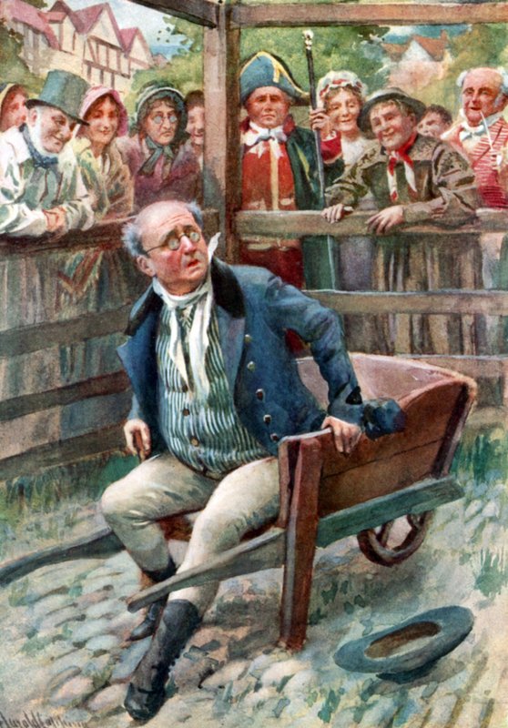Mr. Pickwick a fontban (színes litó) alkotó: Harold Copping