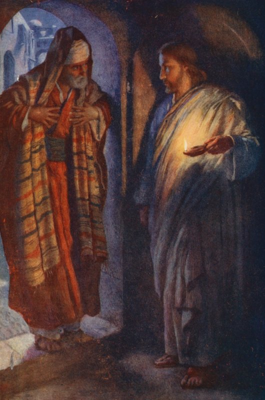Újszövetség: Nikodémus (színes litográfia) alkotó: Harold Copping